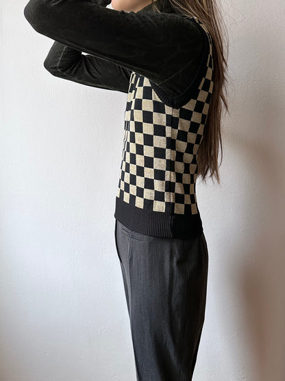 Vintage checkered vest