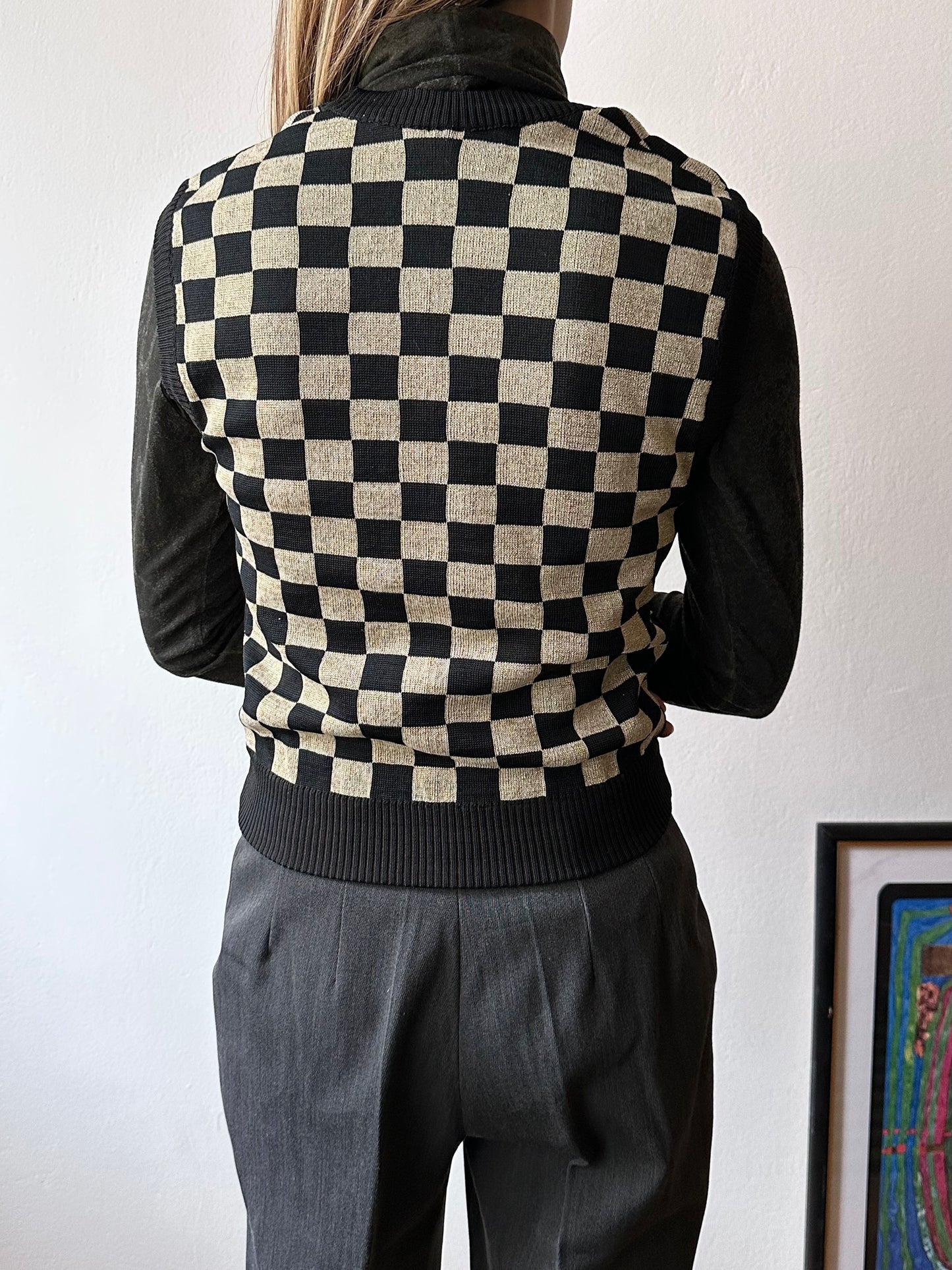 Vintage checkered vest