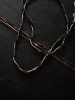 French Jamart silver black twist necklace