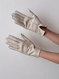 vintage leather glove - cream white