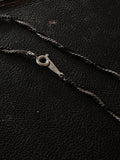 French Jamart silver black twist necklace
