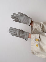 vintage leather glove - ash gray