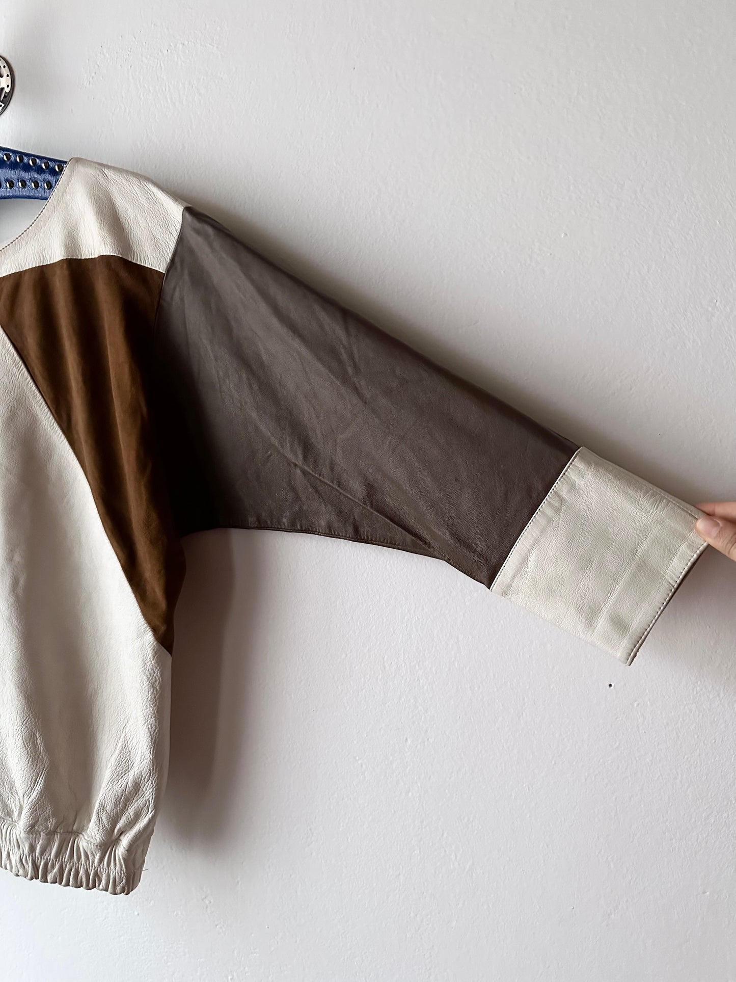 vintage leather pullover shirt