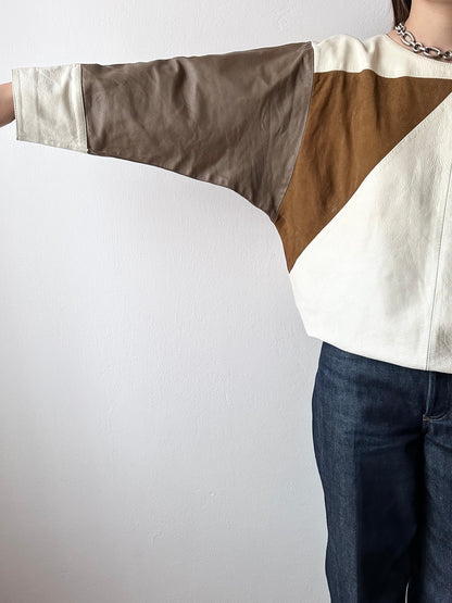 vintage leather pullover shirt