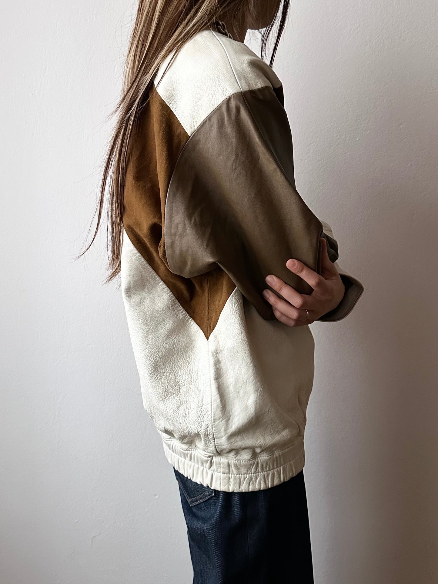 vintage leather pullover shirt