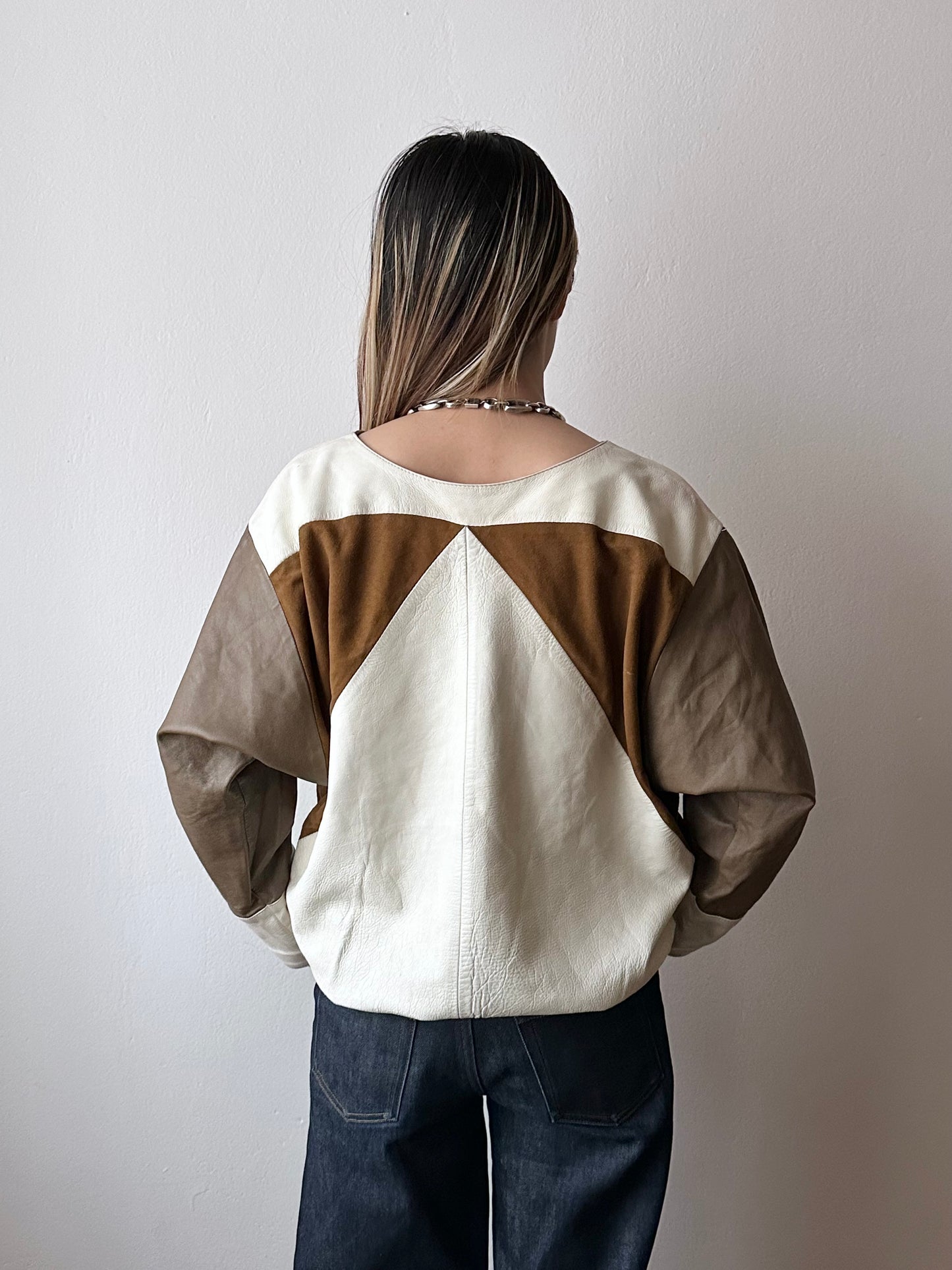vintage leather pullover shirt