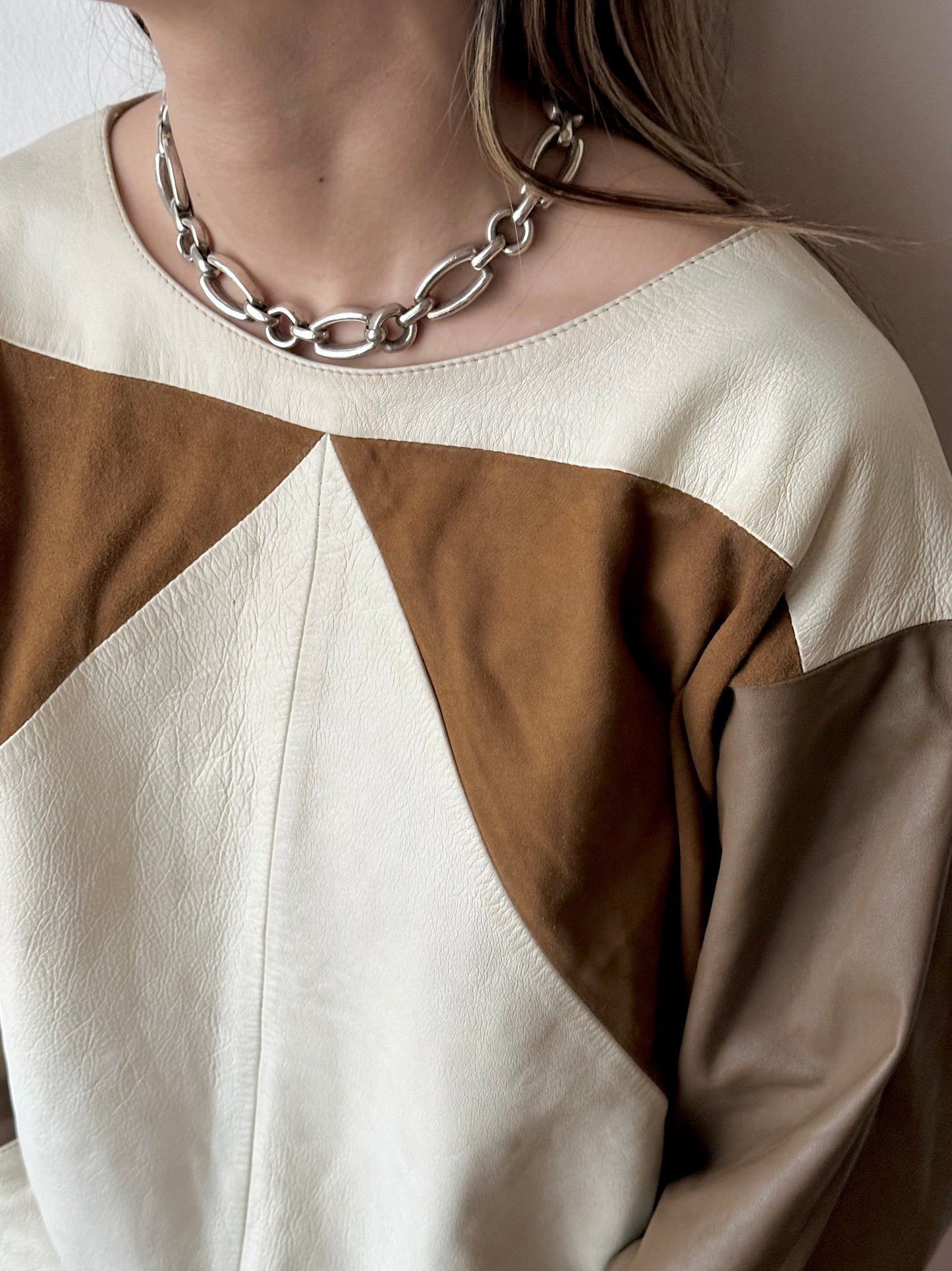 vintage leather pullover shirt