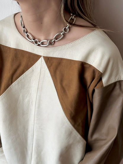 vintage leather pullover shirt