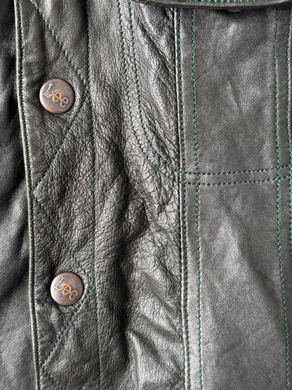 80s Lee green leather jkt.