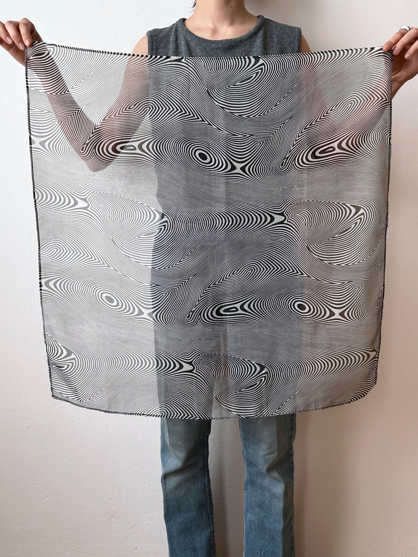 old poly abstract scarf