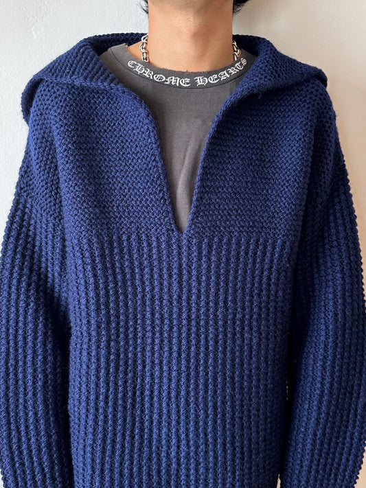 Hand knitted wool jumper - XL