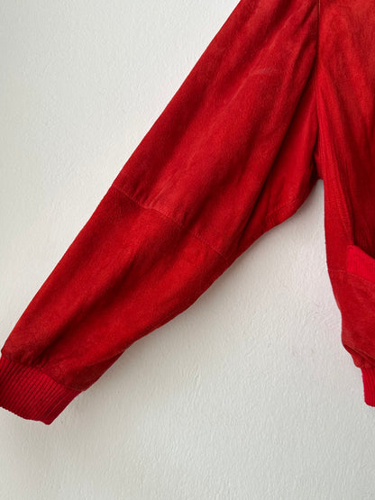 1980s Italy Leather suède cardigan
