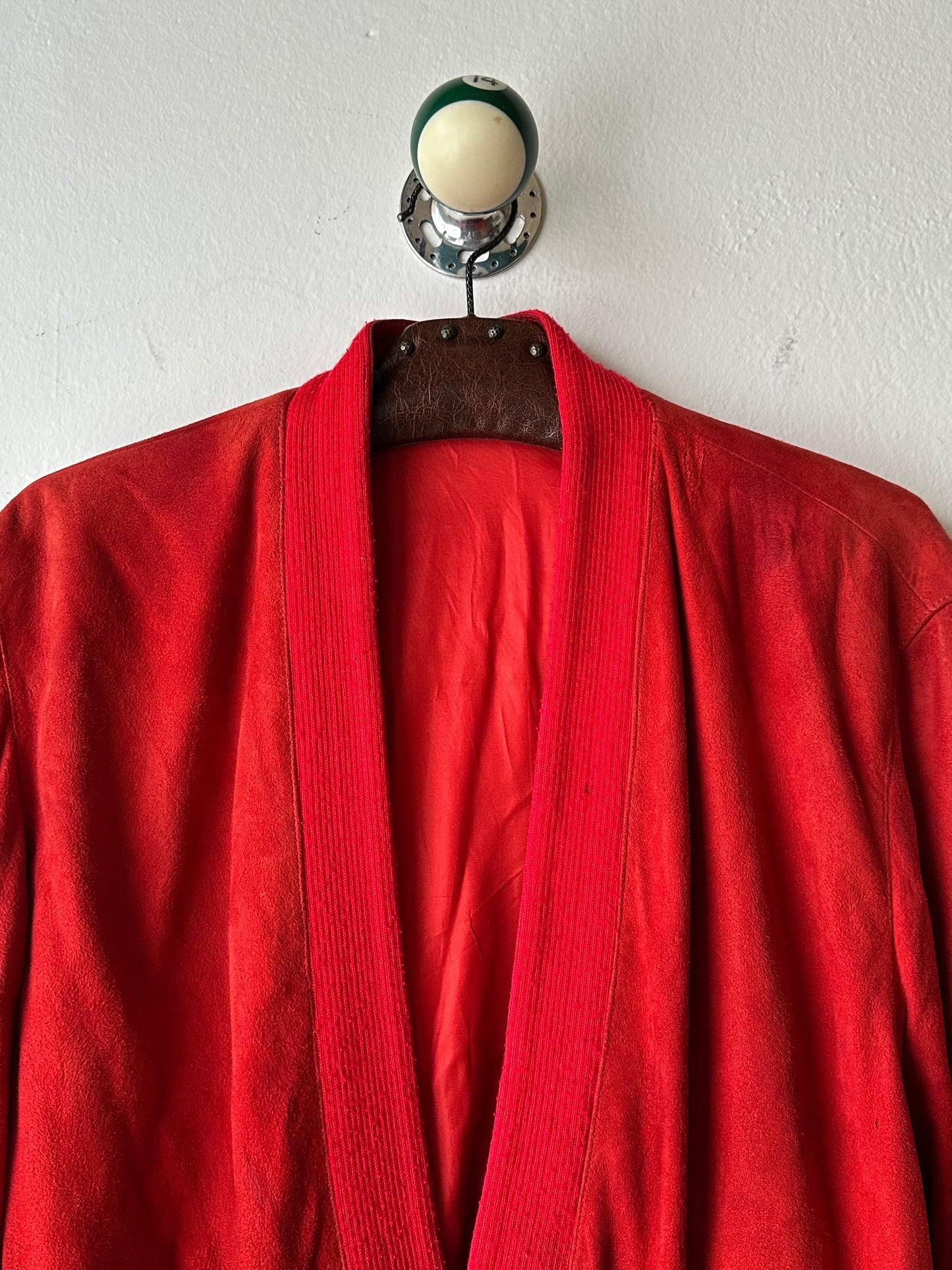 1980s Italy Leather suède cardigan