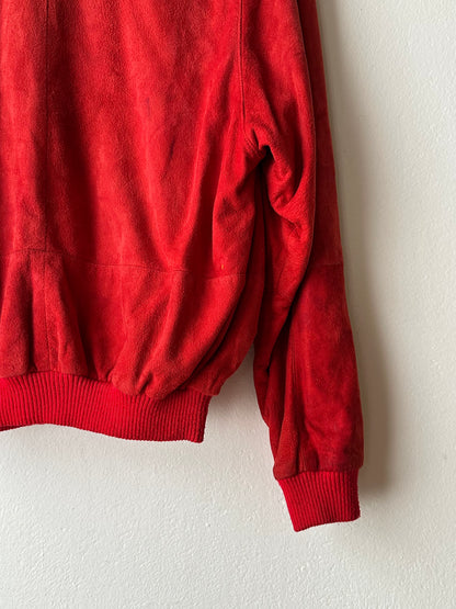 1980s Italy Leather suède cardigan