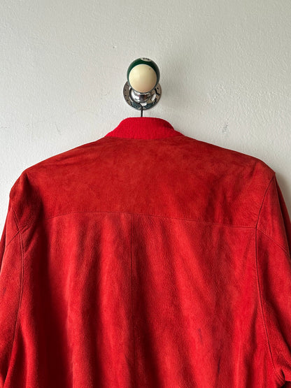 1980s Italy Leather suède cardigan