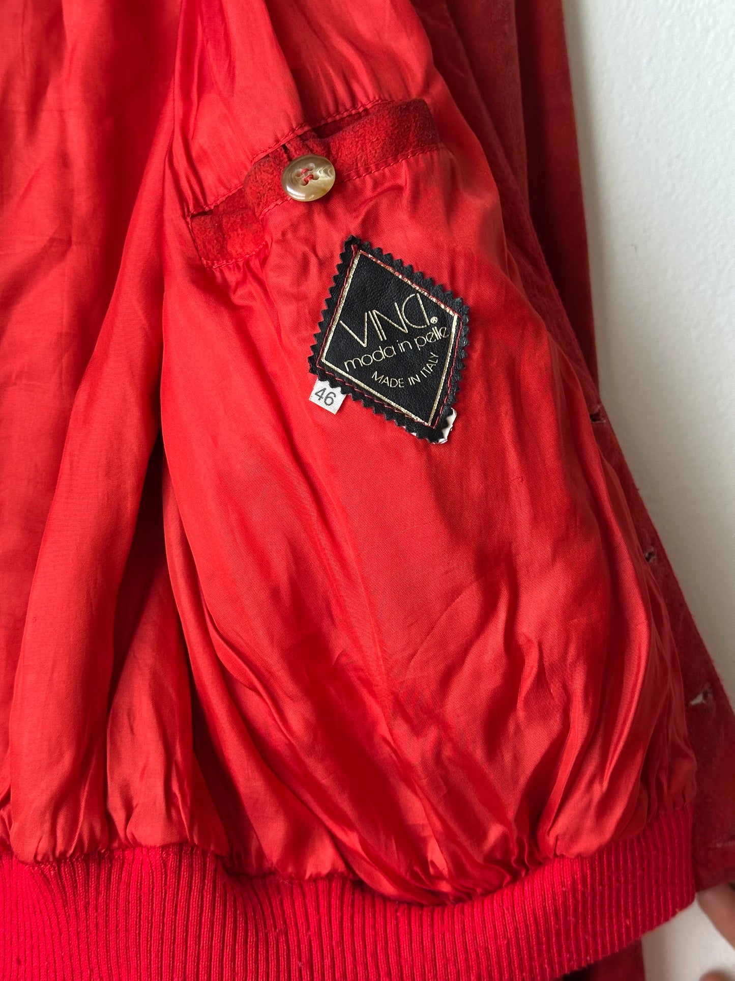 1980s Italy Leather suède cardigan