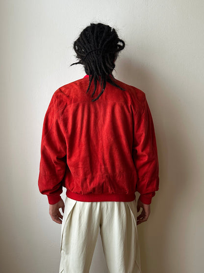 1980s Italy Leather suède cardigan