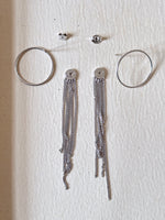 silver 925 two-way earrings