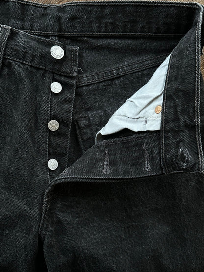 1990s French made Levi’s black denim trousers - w29