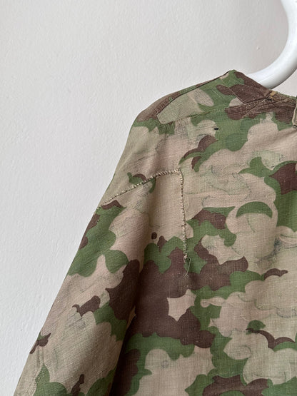 1960's Československá lidová armáda Clouds camouflage reversible jacket 60年代 ヴィンテージ Vintage チェコスロバキア Military ミリタリー ユーロミリタリー Toto 古着屋 プラハ 古着 Praha Prague Vintage store Smock DUBÁKY camouflage ユーロ古着 ヨーロッパ古着 Czech Army チェコスロバキア人民軍 50's 50年代 WW2 戦争 古着卸 