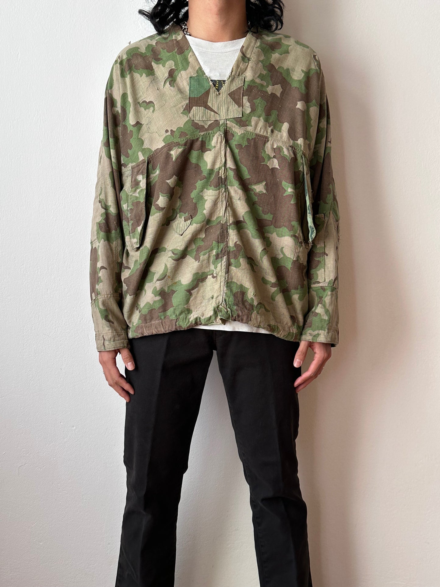 1960's Československá lidová armáda Clouds camouflage reversible jacket 60年代 ヴィンテージ Vintage チェコスロバキア Military ミリタリー ユーロミリタリー Toto 古着屋 プラハ 古着 Praha Prague Vintage store Smock DUBÁKY camouflage ユーロ古着 ヨーロッパ古着 Czech Army チェコスロバキア人民軍 50's 50年代 WW2 戦争 古着卸 