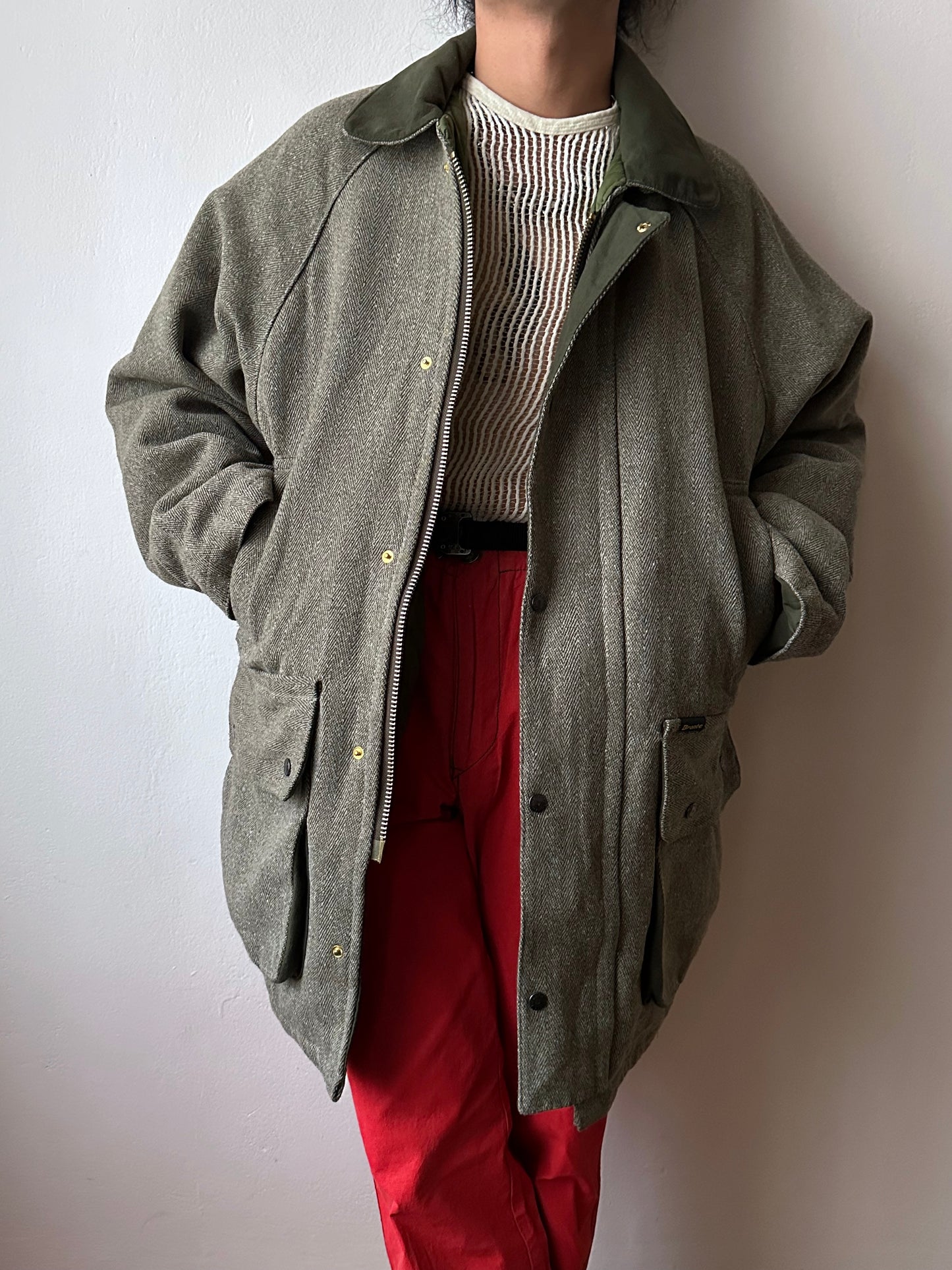 90s British tweed hunting jacket