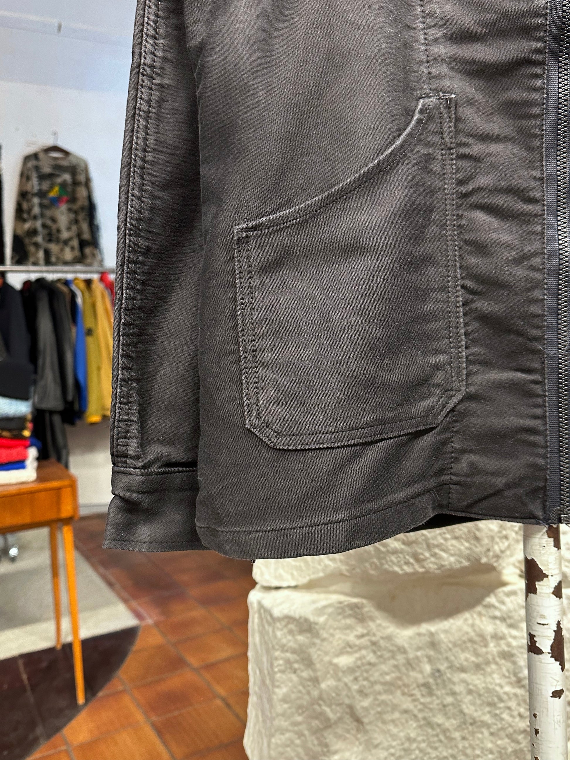 70's Italy Black Moleskin workwear 70年代 Vintage Military ヴィンテージ Toto Prague Vintage store Vintage clothing Praha プラハ 古着屋 古着 黒モールスキン ユーロ古着 ユーロワーク  ヨーロッパワーク ヨーロッパ古着 古着卸 ミリタリー ワークウェア 