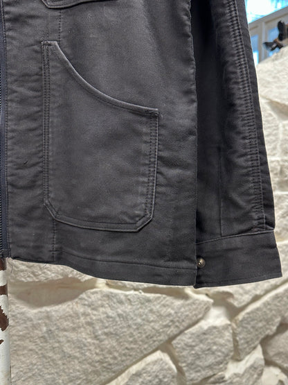 70's Italy Black Moleskin workwear 70年代 Vintage Military ヴィンテージ Toto Prague Vintage store Vintage clothing Praha プラハ 古着屋 古着 黒モールスキン ユーロ古着 ユーロワーク  ヨーロッパワーク ヨーロッパ古着 古着卸 ミリタリー ワークウェア 