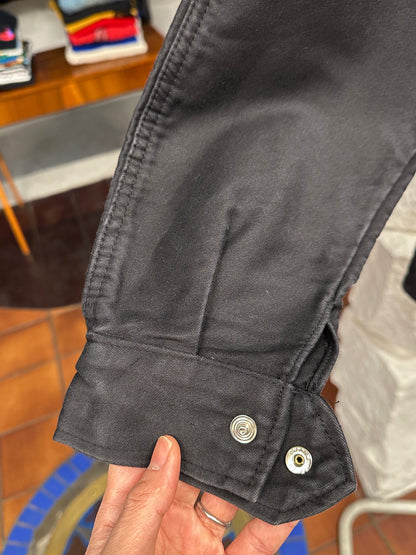 70's Italy Black Moleskin workwear 70年代 Vintage Military ヴィンテージ Toto Prague Vintage store Vintage clothing Praha プラハ 古着屋 古着 黒モールスキン ユーロ古着 ユーロワーク  ヨーロッパワーク ヨーロッパ古着 古着卸 ミリタリー ワークウェア 