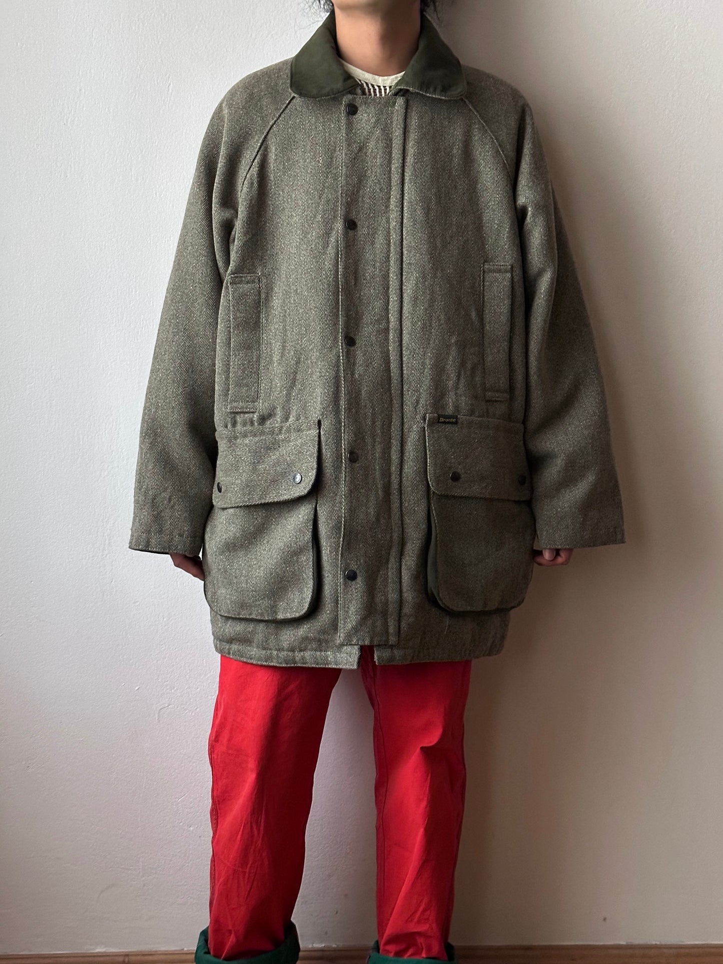 90s British tweed hunting jacket