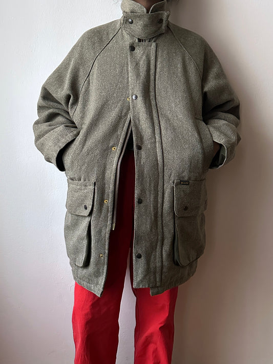 90s British tweed hunting jacket