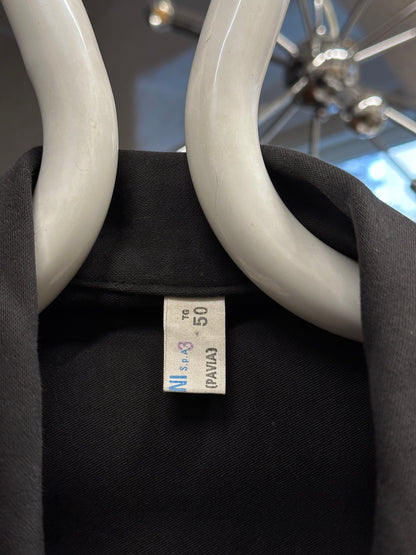 70's Italy Black Moleskin workwear 70年代 Vintage Military ヴィンテージ Toto Prague Vintage store Vintage clothing Praha プラハ 古着屋 古着 黒モールスキン ユーロ古着 ユーロワーク  ヨーロッパワーク ヨーロッパ古着 古着卸 ミリタリー ワークウェア 