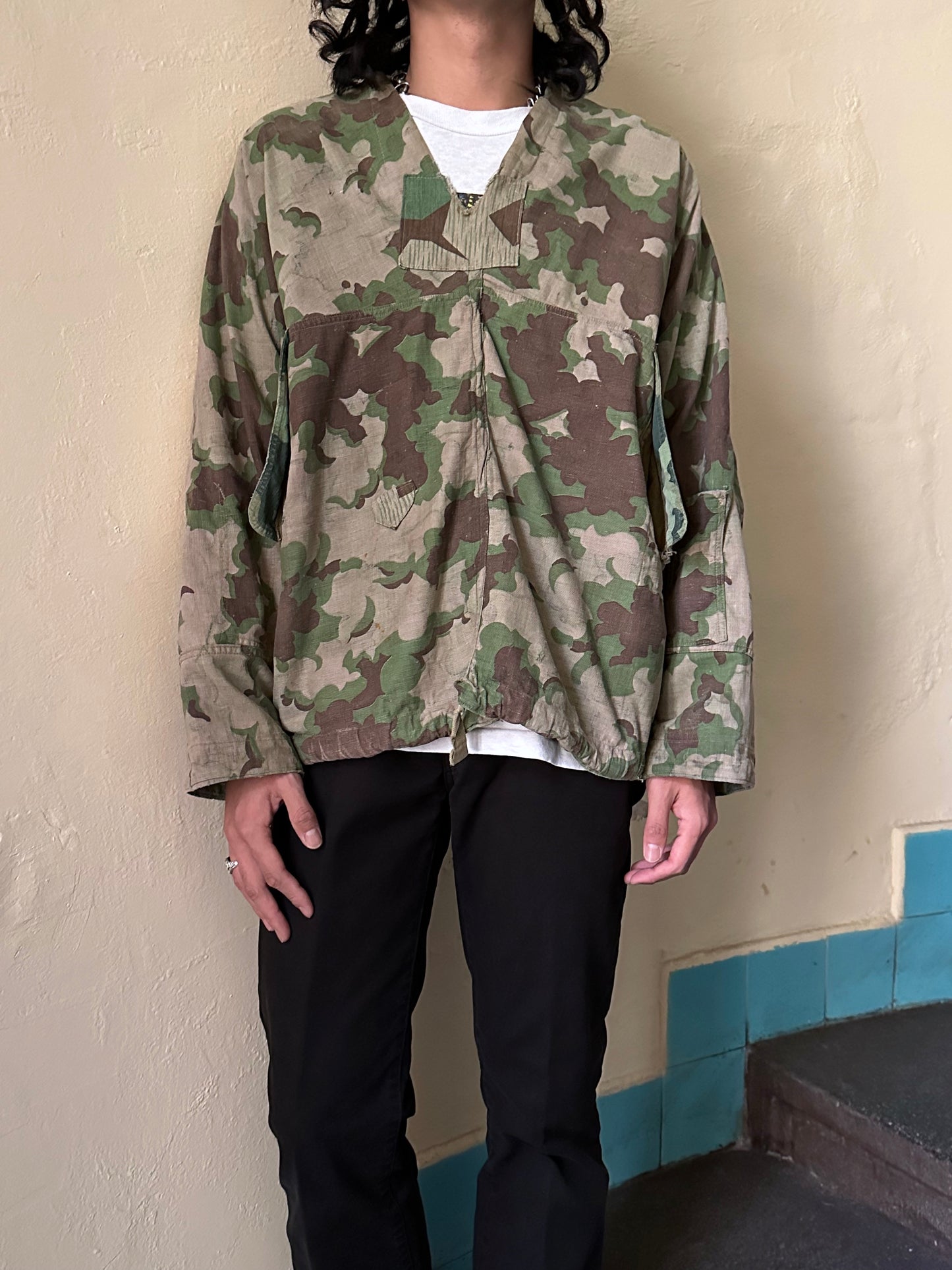 1960's Československá lidová armáda Clouds camouflage reversible jacket 60年代 ヴィンテージ Vintage チェコスロバキア Military ミリタリー ユーロミリタリー Toto 古着屋 プラハ 古着 Praha Prague Vintage store Smock DUBÁKY camouflage ユーロ古着 ヨーロッパ古着 Czech Army チェコスロバキア人民軍 50's 50年代 WW2 戦争 古着卸 