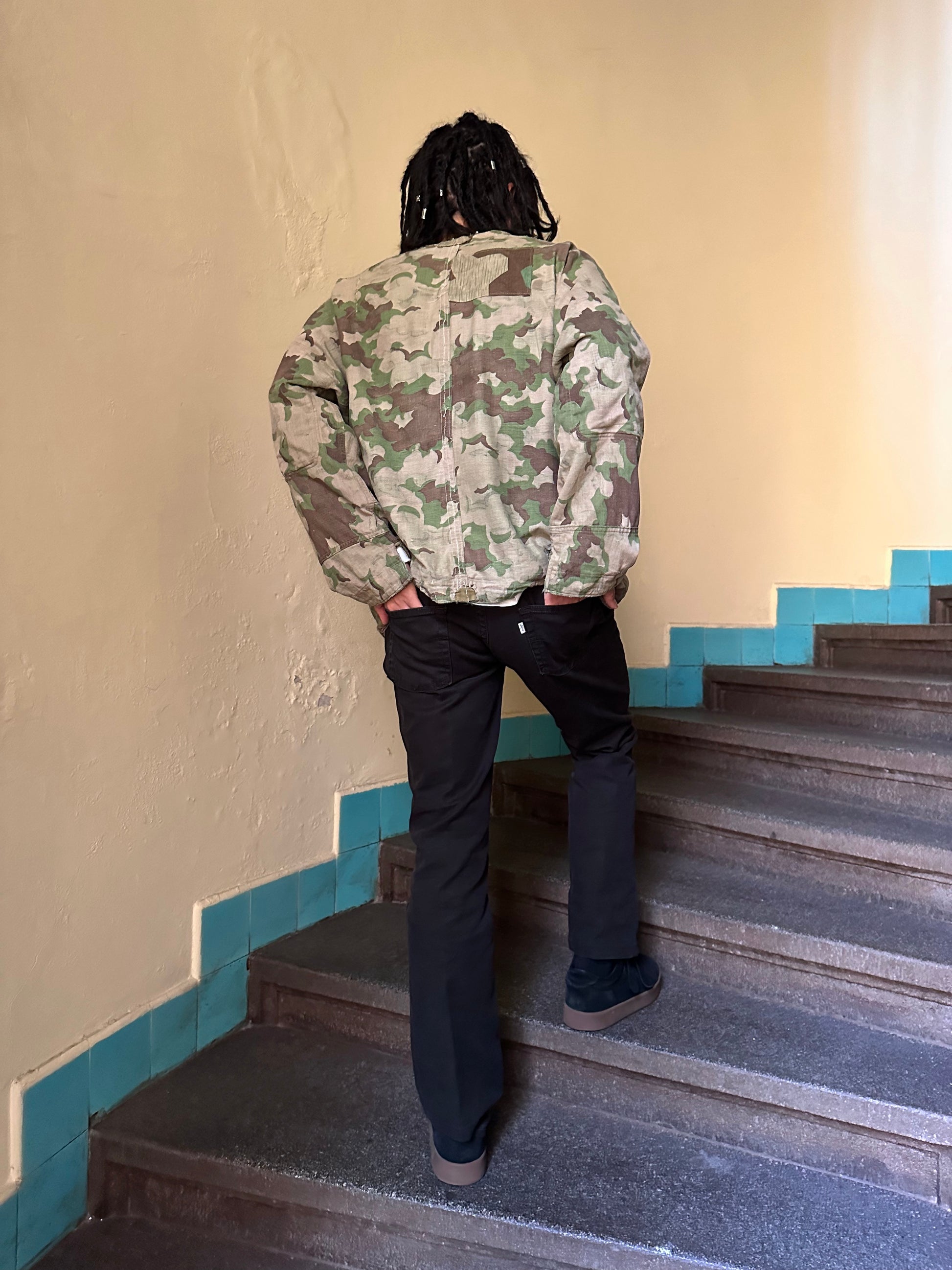 1960's Československá lidová armáda Clouds camouflage reversible jacket 60年代 ヴィンテージ Vintage チェコスロバキア Military ミリタリー ユーロミリタリー Toto 古着屋 プラハ 古着 Praha Prague Vintage store Smock DUBÁKY camouflage ユーロ古着 ヨーロッパ古着 Czech Army チェコスロバキア人民軍 50's 50年代 WW2 戦争 古着卸 