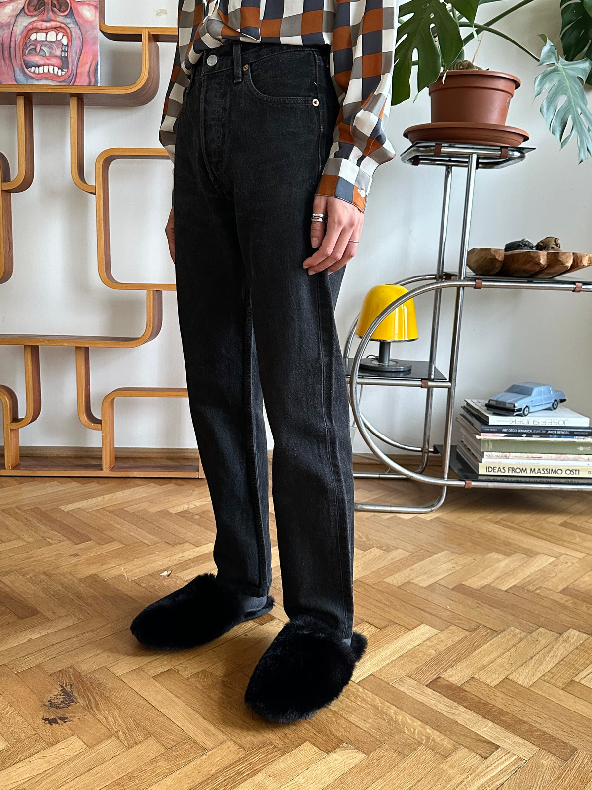 1990s French made Levi’s black denim trousers - w29