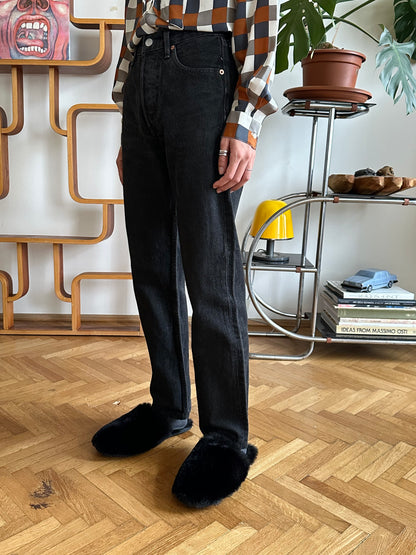 1990s French made Levi’s black denim trousers - w29
