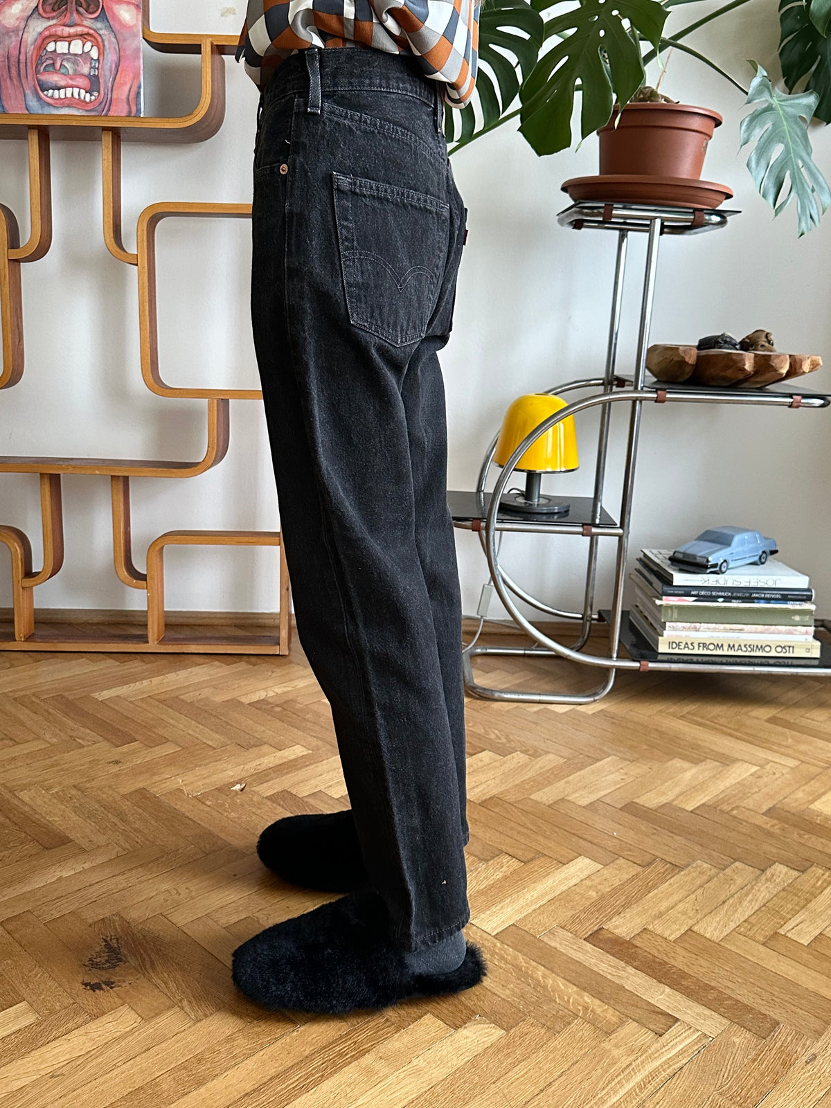 1990s French made Levi’s black denim trousers - w29