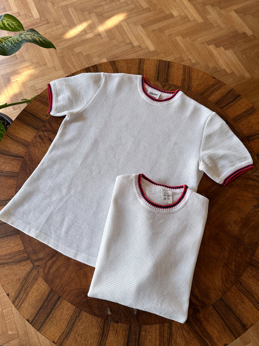 Vintage chibi mesh tee 2p set - woman S