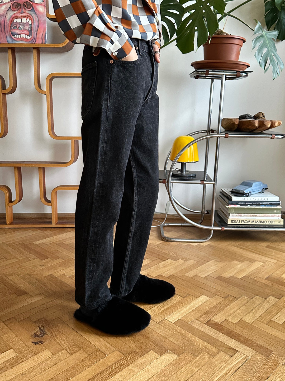 1990s French made Levi’s black denim trousers - w29