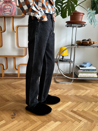 1990s French made Levi’s black denim trousers - w29