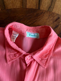 80's Benetton 80年代 ベネトン Pink shirt Viscose Rayon Vintage Praha Prague Vintage store プラハ  古着屋 ユーロ古着 ヨーロッパ古着 