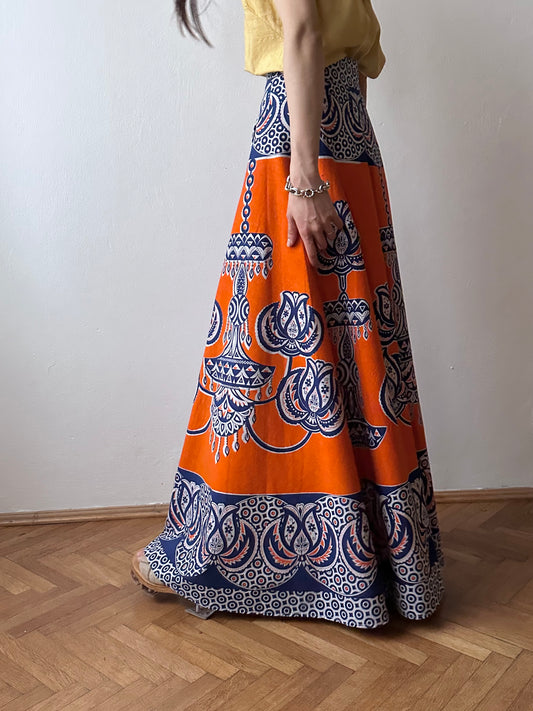 French cotton wrapped skirt