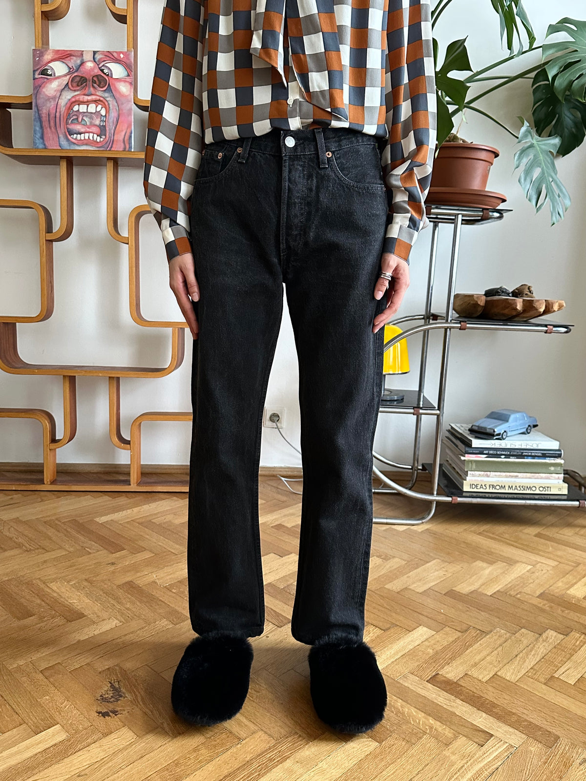 1990s French made Levi’s black denim trousers - w29
