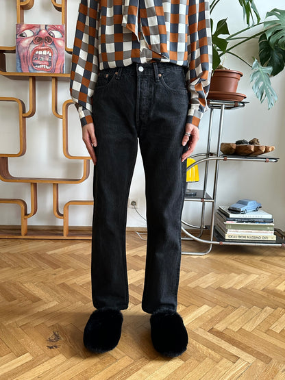1990s French made Levi’s black denim trousers - w29