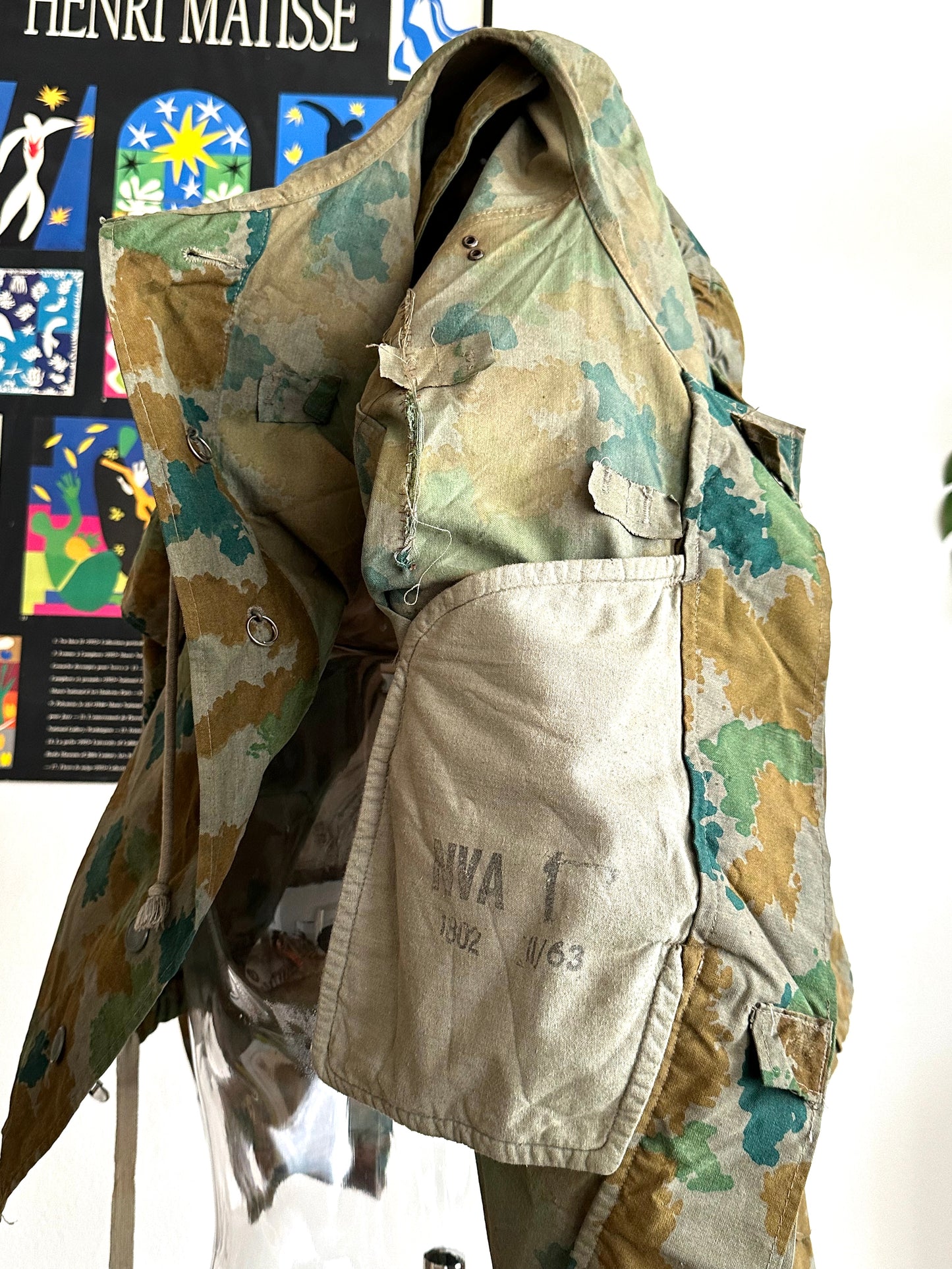 1960s East German NVA Blumentarn Camo Sniper Jacket 60年代 東ドイツ軍 人民軍 Cold war 冷戦 Toto Praha Vintage clothing shop Antique shop 古着屋 プラハ Showroom appointment Prague ユーロ古着 ヨーロッパ古着 古着卸 ヴィンテージ military ミリタリー ユーロミリタリー  レア Rare 花柄