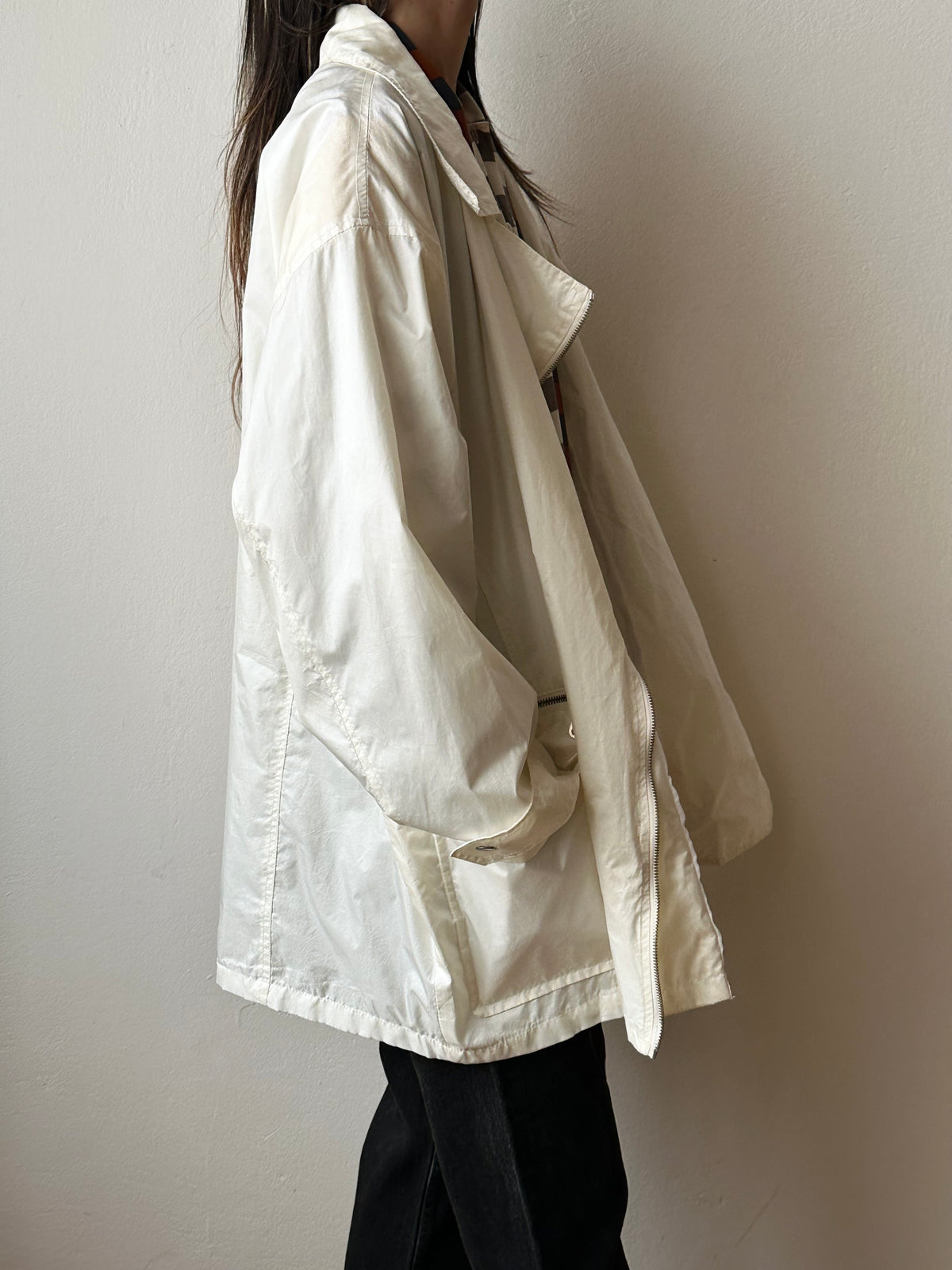 90s nylon zip jacket