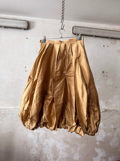 special balloon silk skirt