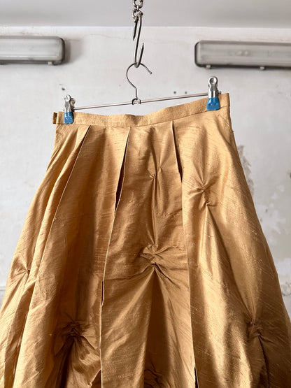 special balloon silk skirt
