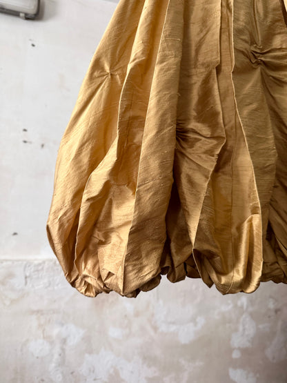 special balloon silk skirt