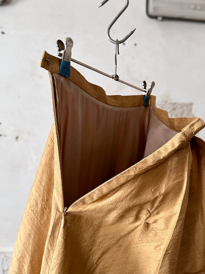 special balloon silk skirt